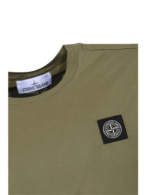 T-shirt 2100027 in cotone Military green STONE ISLAND | 2100027S0013V005G